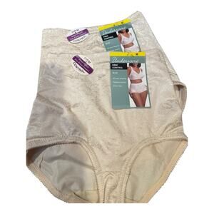 2 New Vtg JCPenney Underscore Firm Control Panties Panty Nylon Spandex Sz 6 Nude